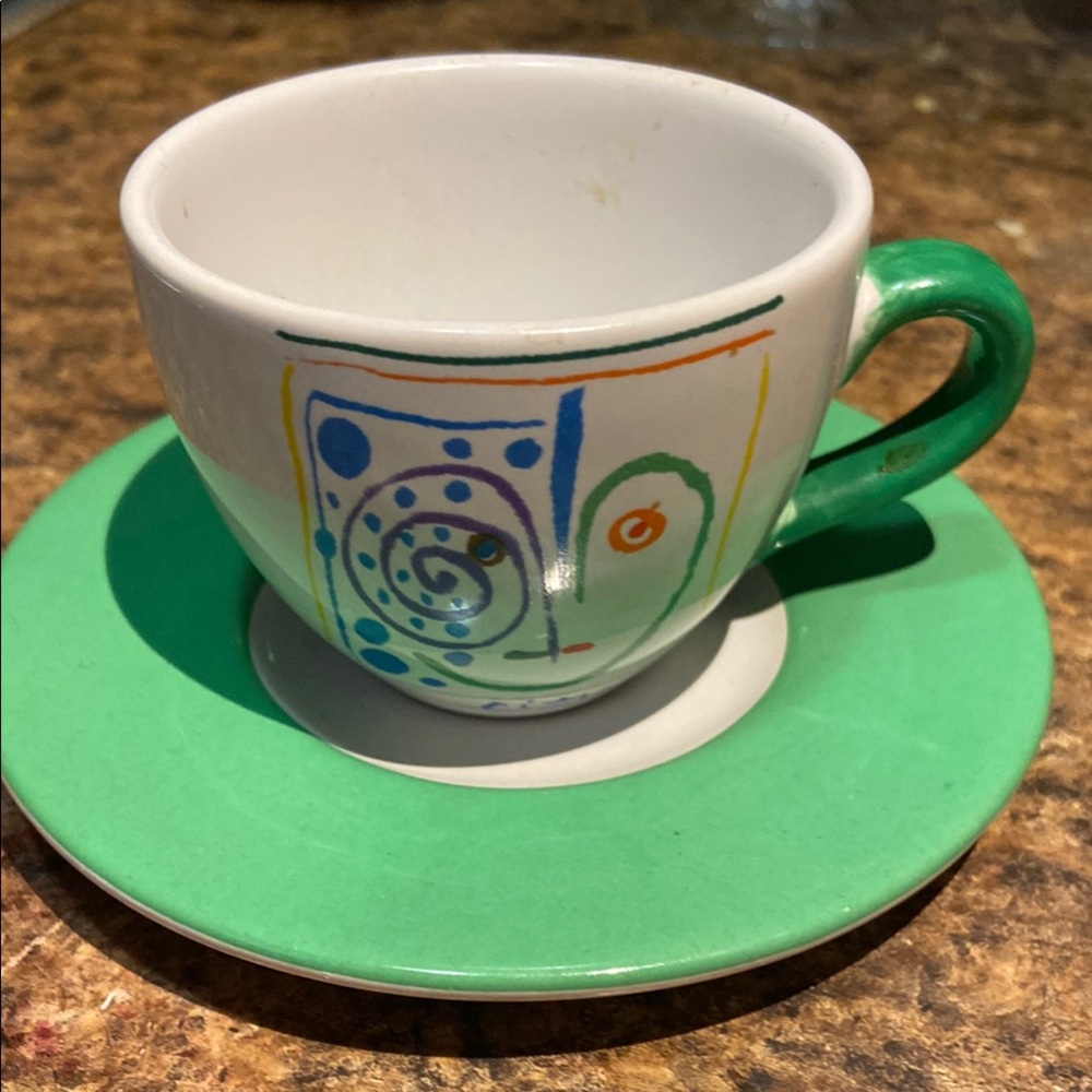 Espresso Cup & Saucer Picasso Crayon Collection by Masterpiece Editions, 1996